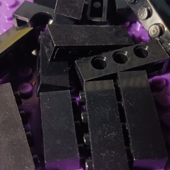 Lego Black 1x4 bricks and Misc. 1.9 oz mix of Bricks - Picture 3 of 4